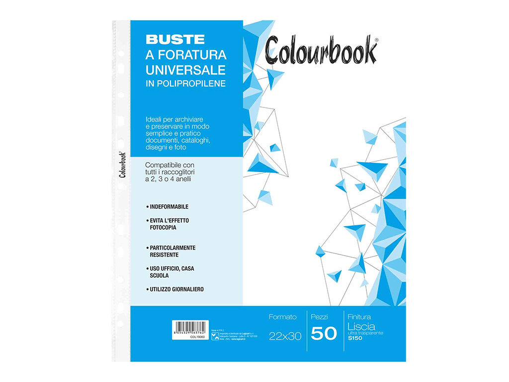 Buste forate trasparenti Colourbook