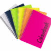 Quaderno-A5-spiralato-fluo Assortimento quaderni a spirale in 5 colori fluo
