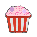 Pop corn rosa