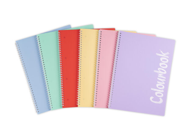 Assortimento quaderni a spirale A4 in 6 colori pastello