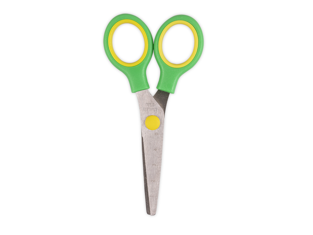 Forbici centimetrate verde giallo