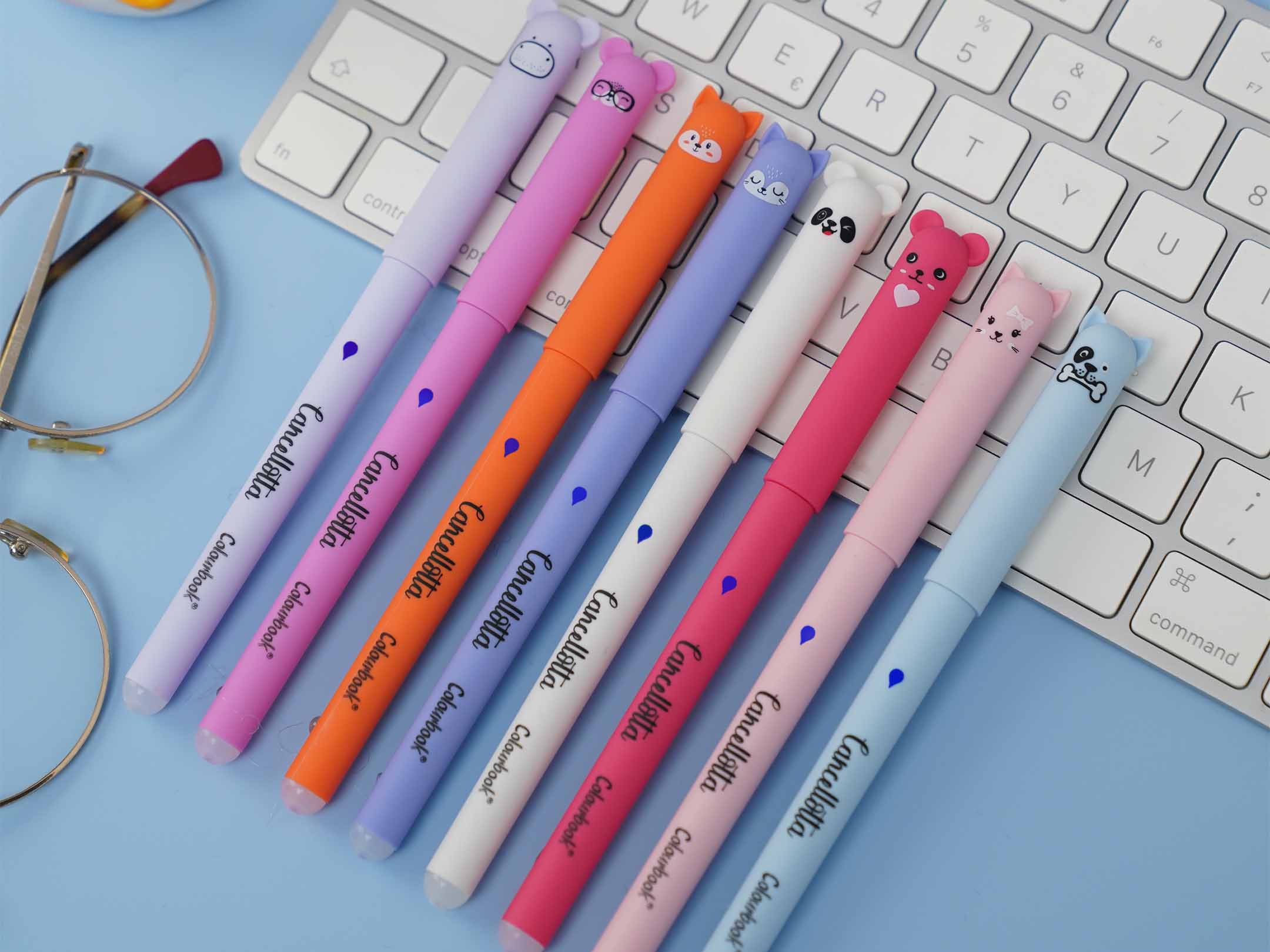 ambientata penne cancellotte blu