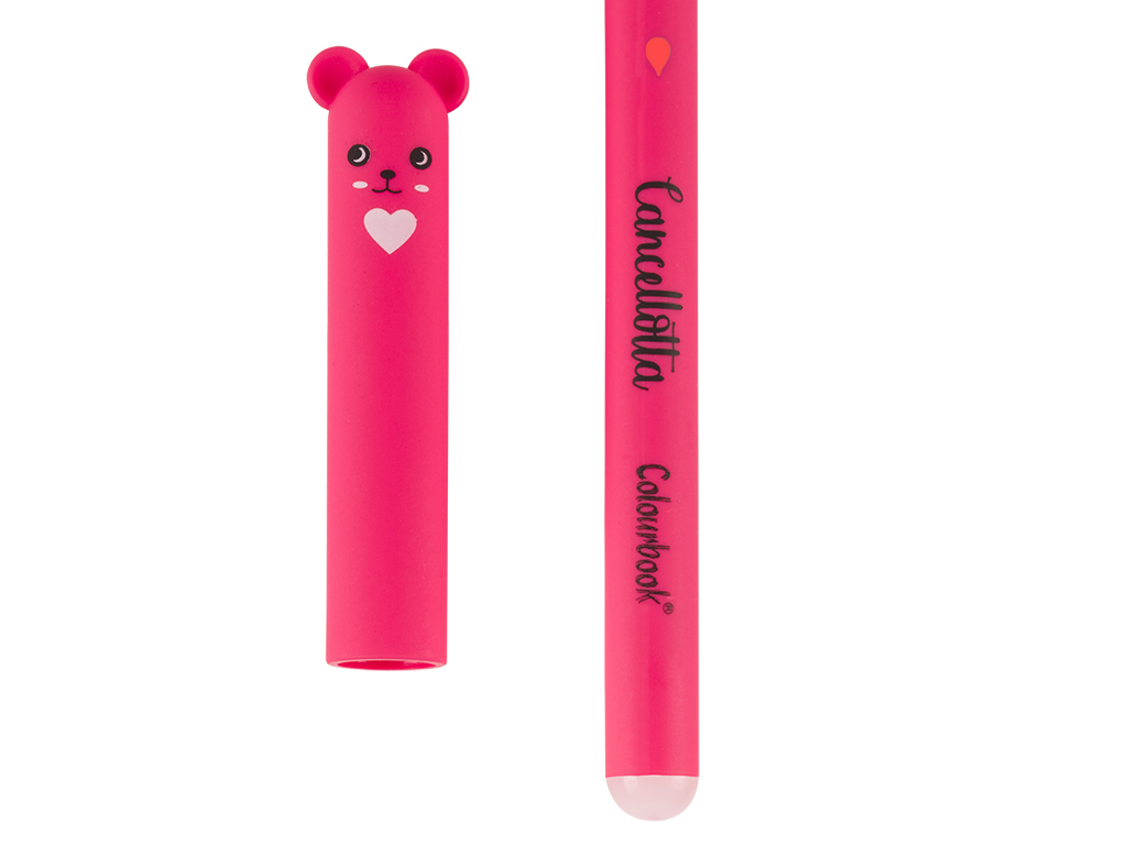 dettaglio cancellotta inchiostro rosso rosa fluo