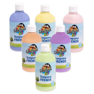 Assortimento tempera pronta in 6 colori Pastel da 500ml