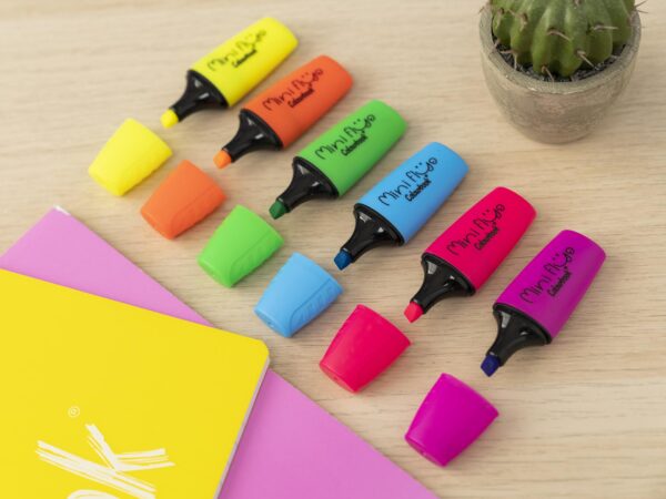 Taschetta 6 mini evidenziatori profumati - Mini Fluo