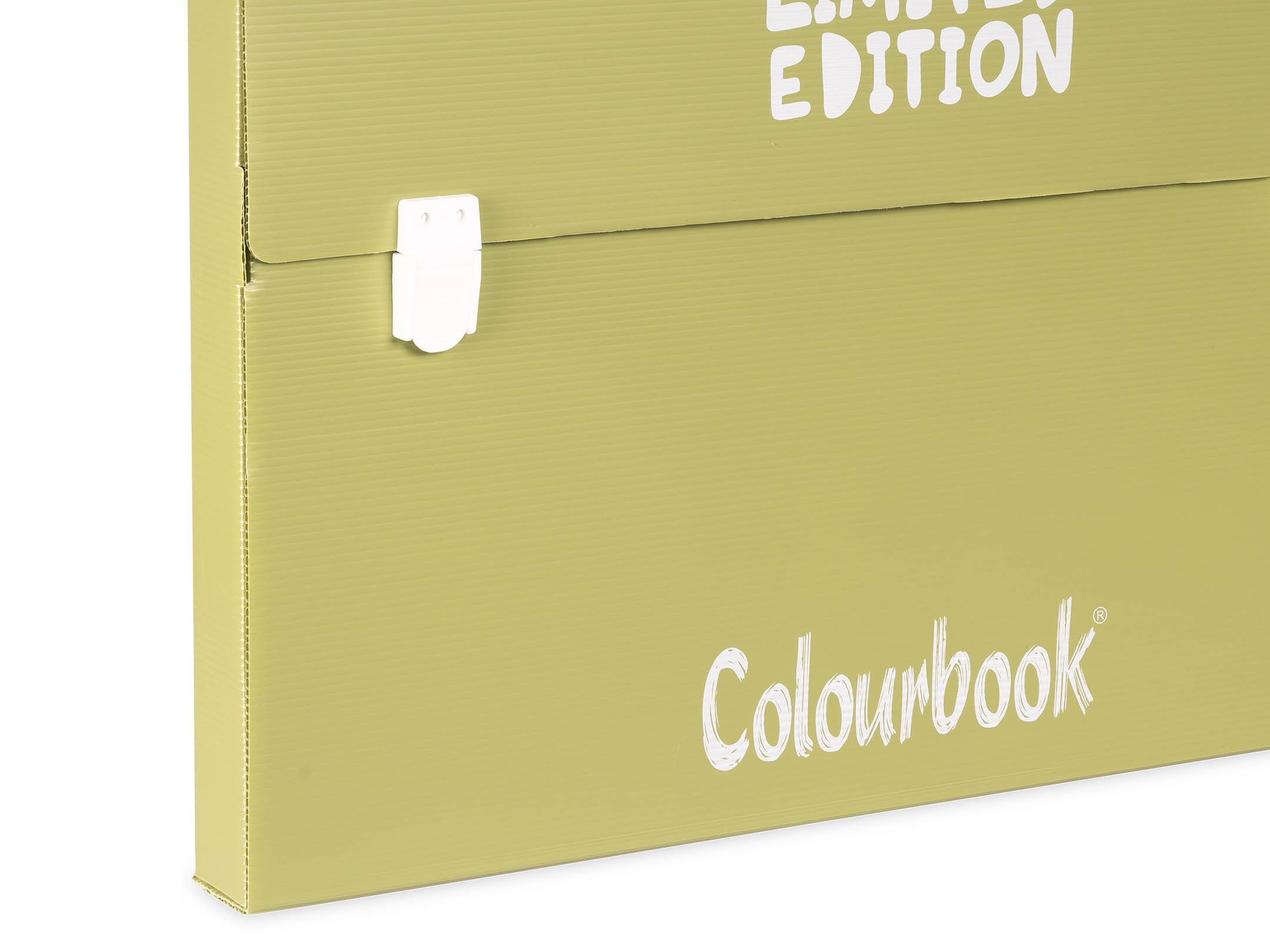 Dettaglio valigetta portadisegni verde militare