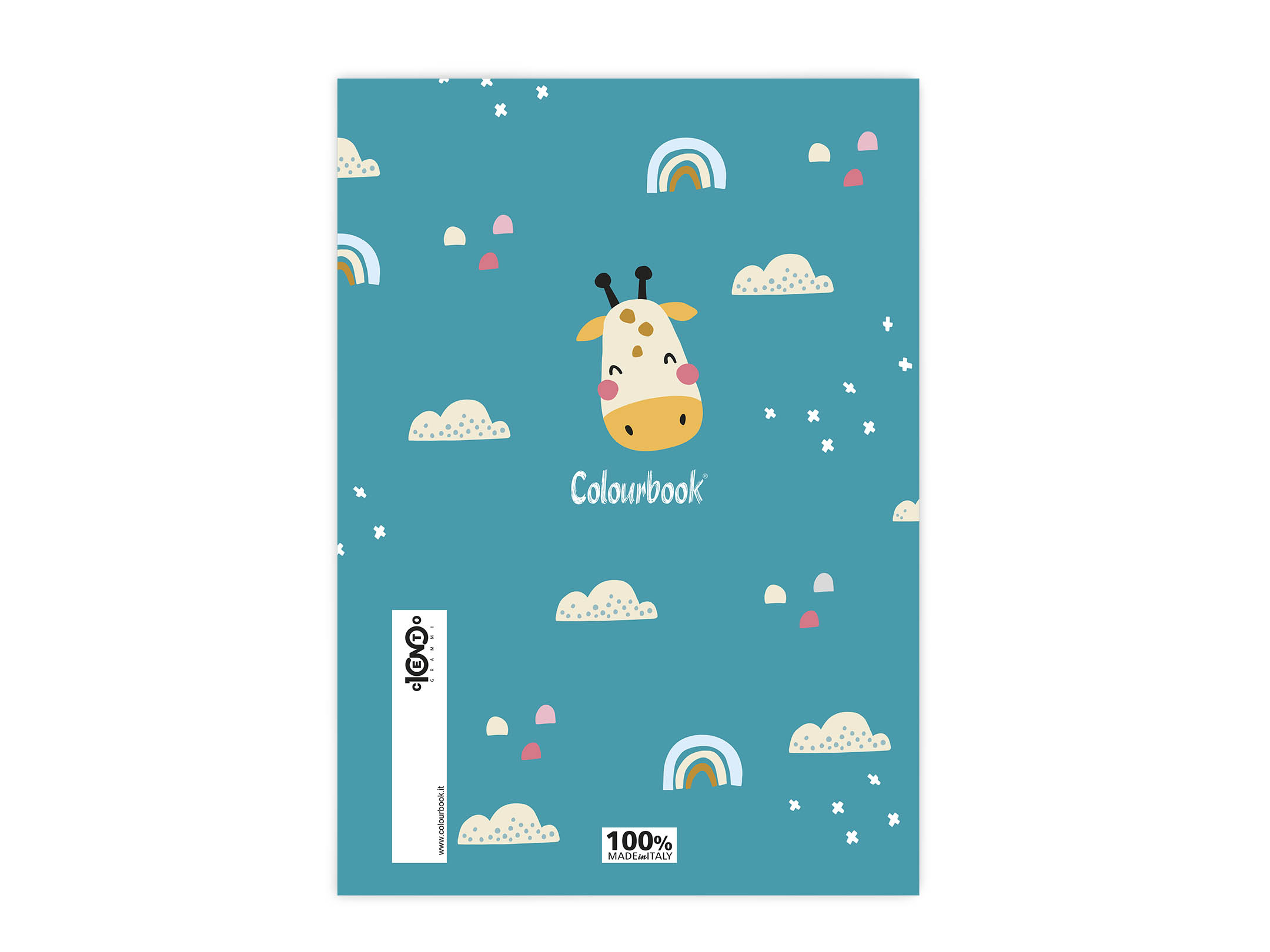 Retro quaderno A4 leone turchese