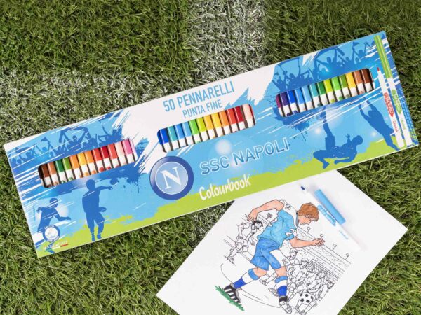Pennarelli lavabili per bambini 50 colori - SSC Napoli