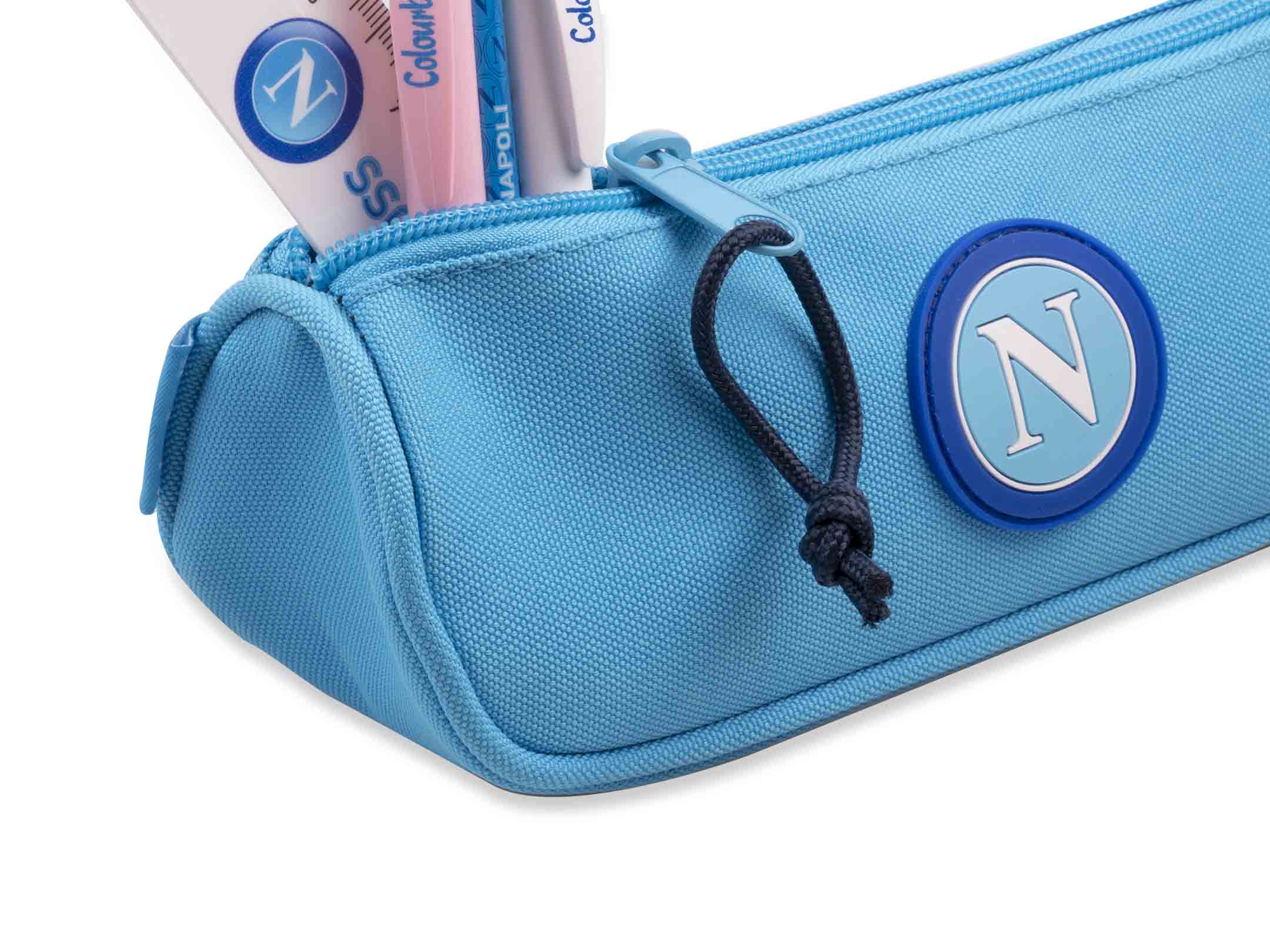 Apertura bustine portapenne azzurro SSC Napoli