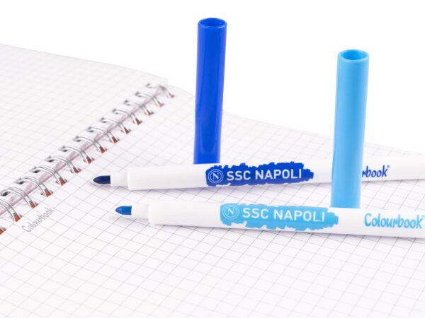 Pennarelli lavabili per bambini 12 colori - SSC Napoli