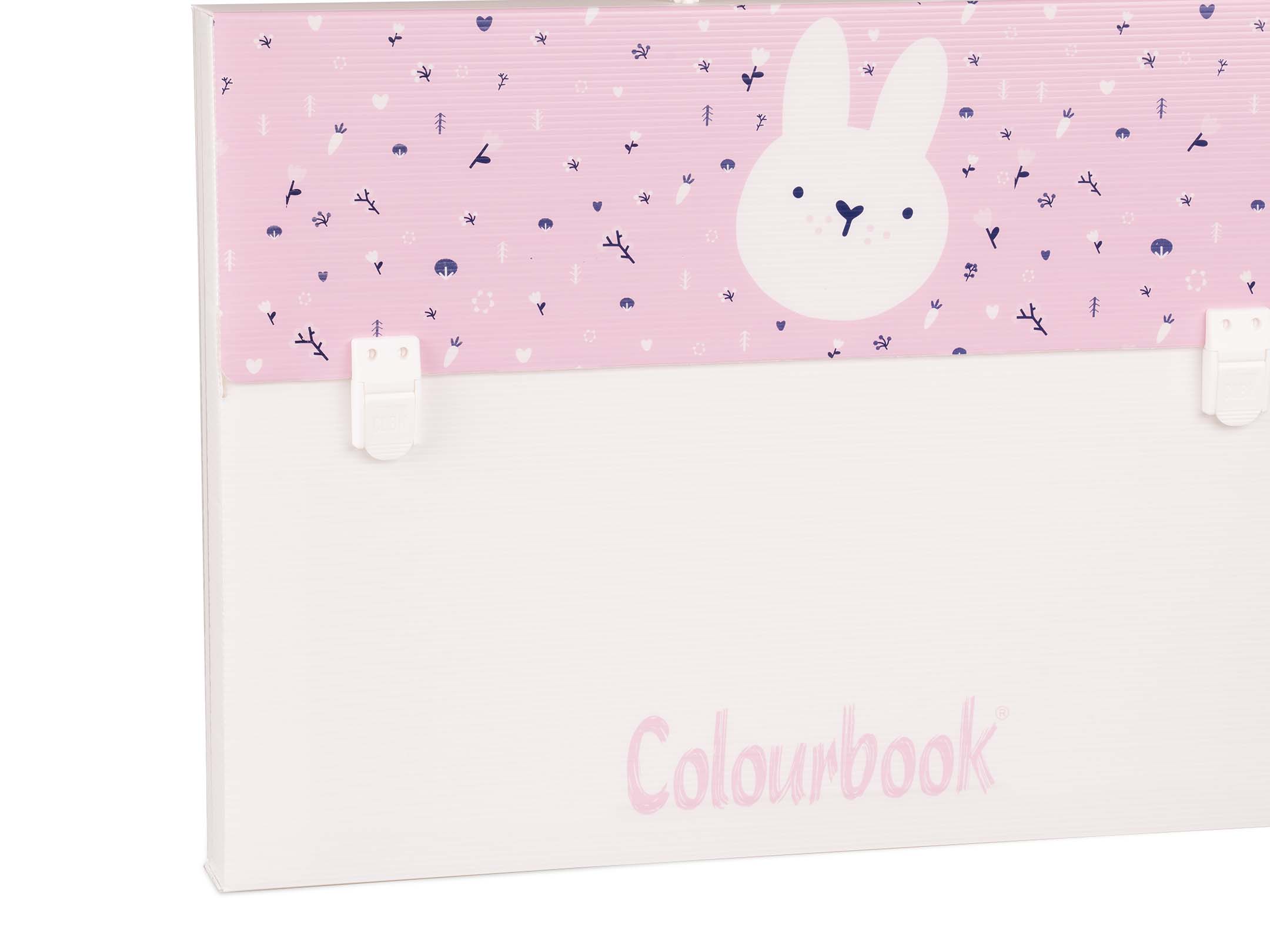 Dettaglio valigetta portadisegni bunny rosa 35x50cm