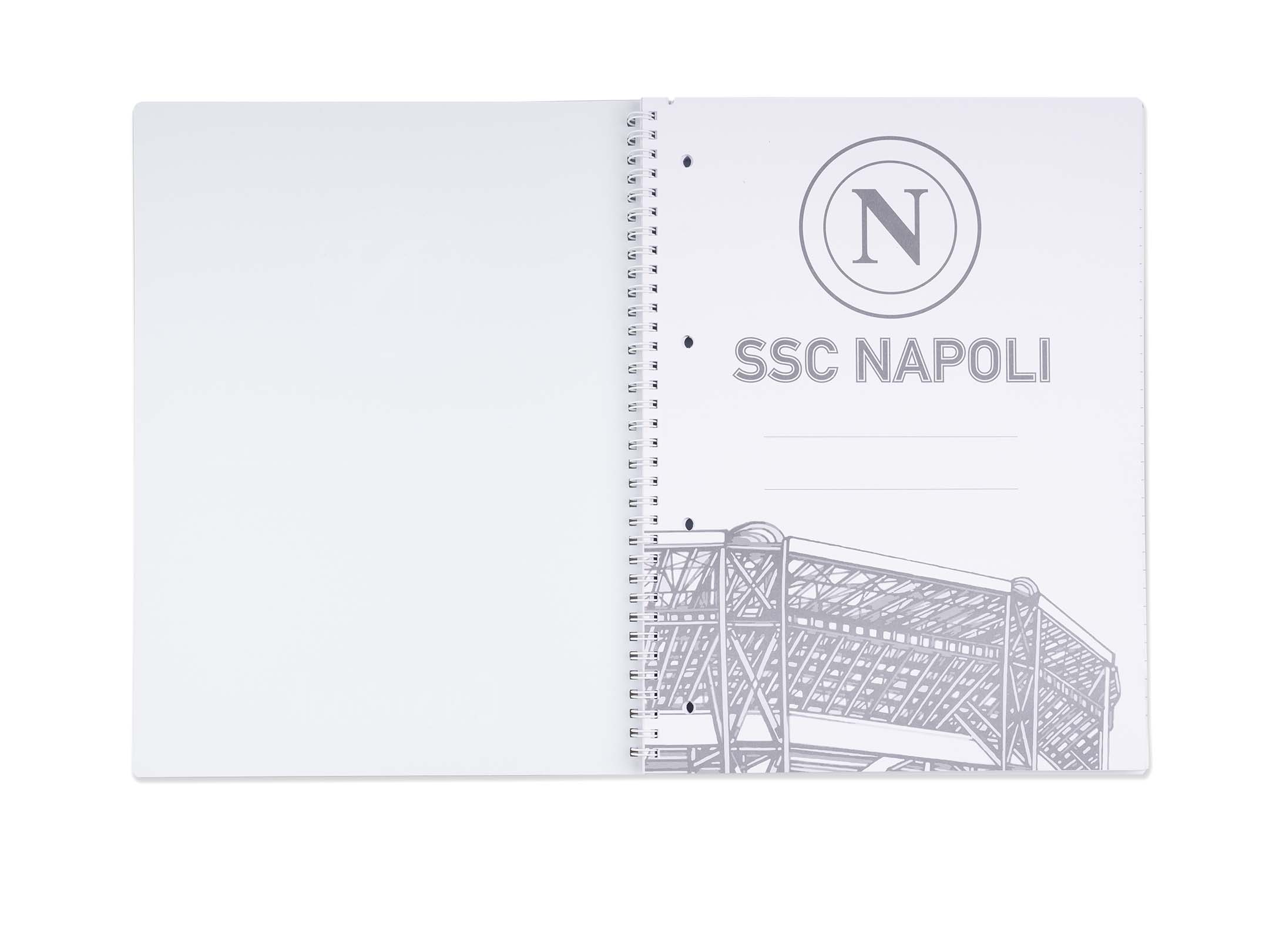Frontespizio quaderni A4 a spirale SSC Napoli