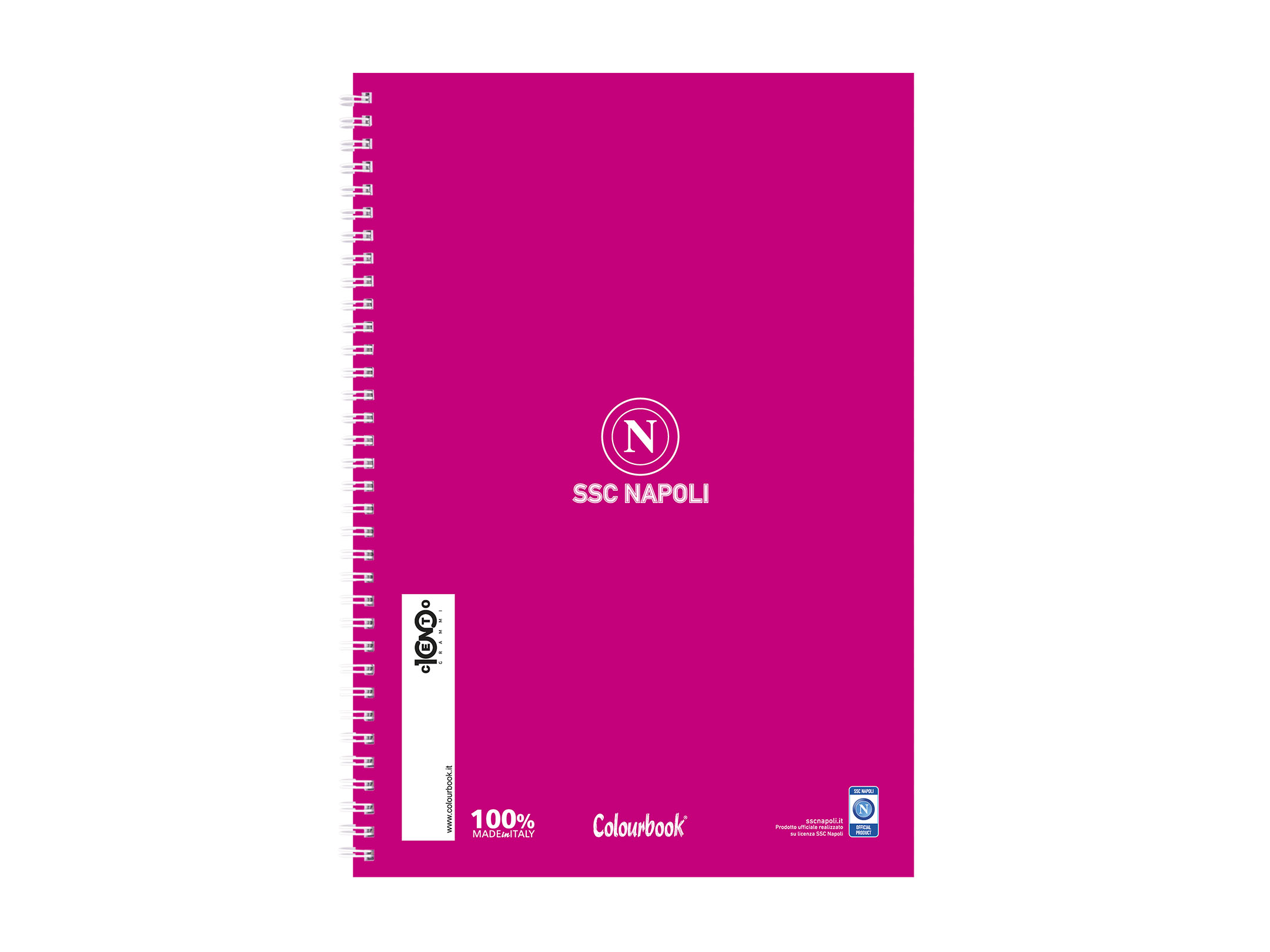 Retro quaderni A4 a spirale pink jersey SSC Napoli