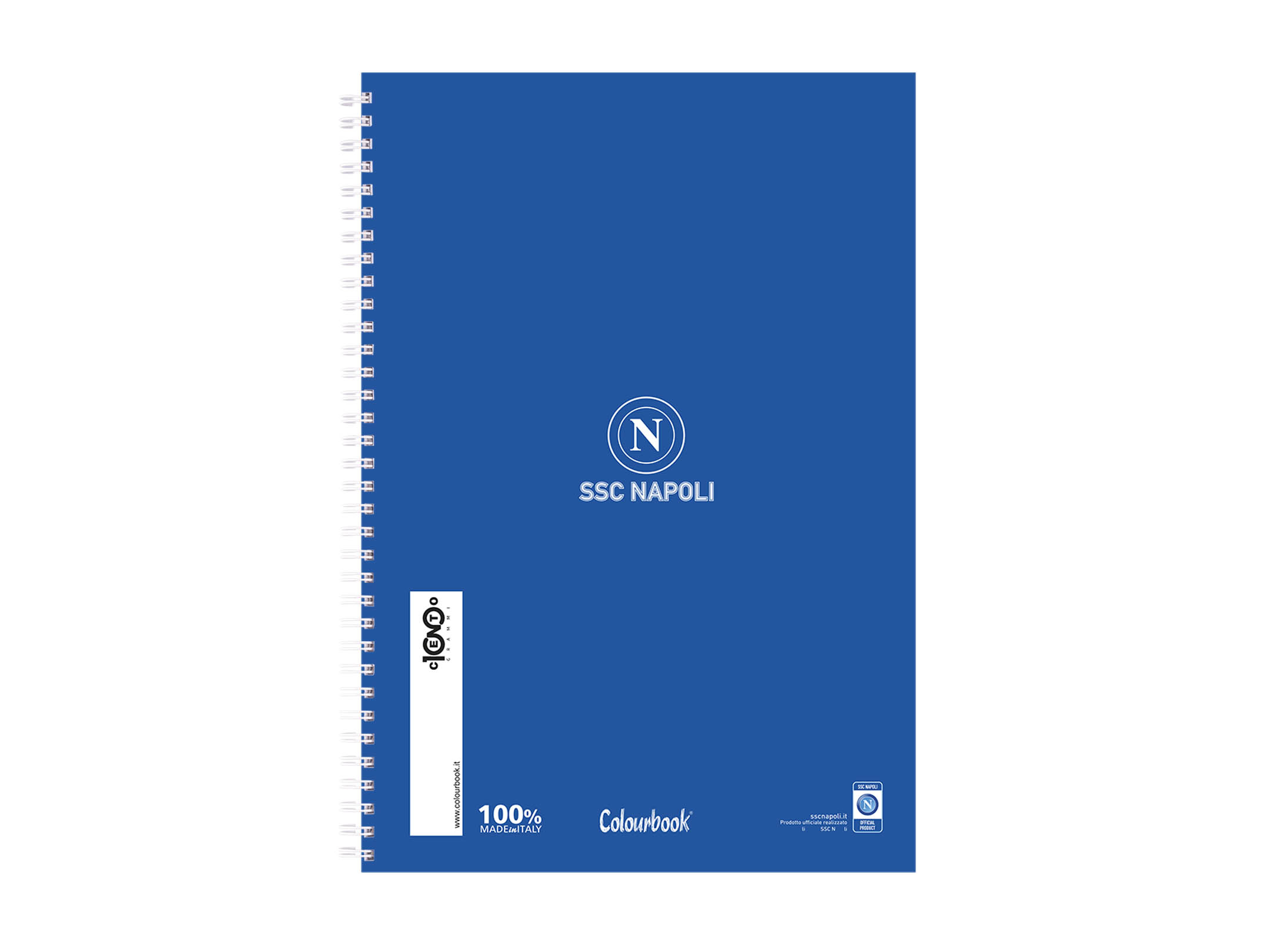 Retro quaderno A4 a spirale light blue SSC Napoli