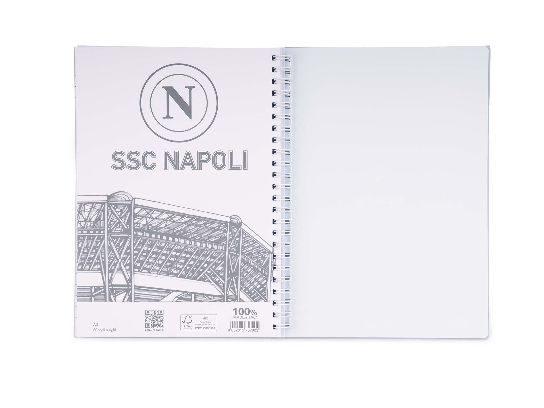 Risguardia quaderno A5 a spirale SSC Napoli
