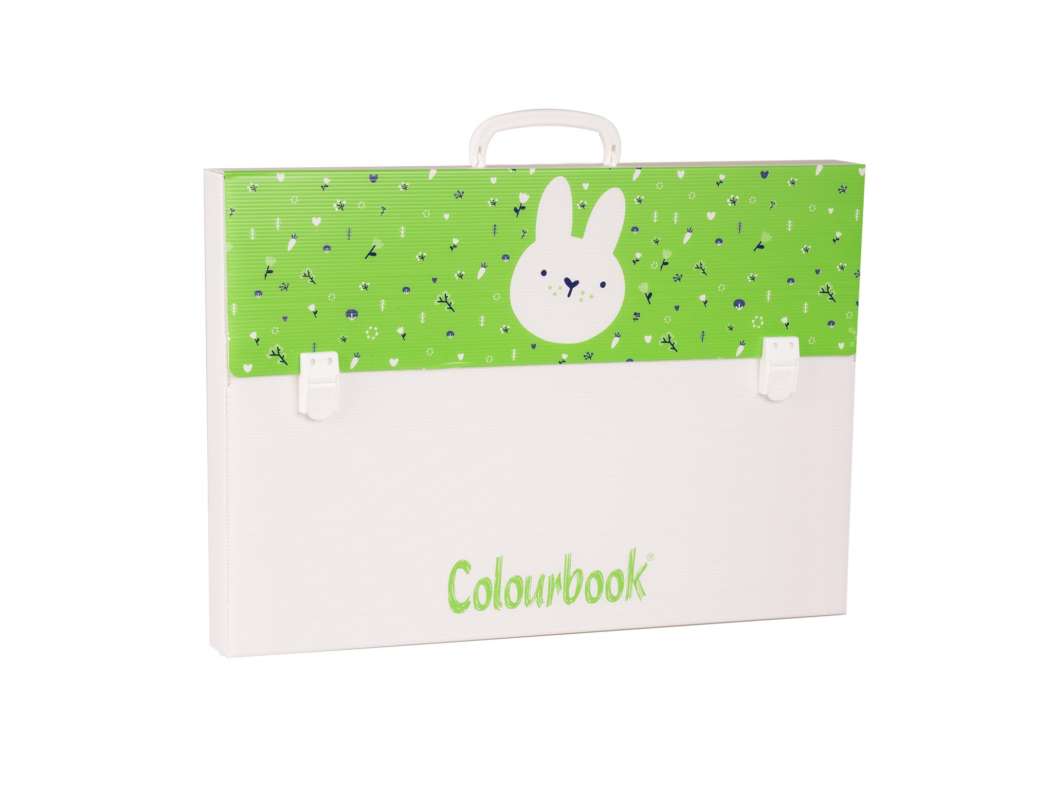 Valigette portadisegni Bunny verde 35x50cm