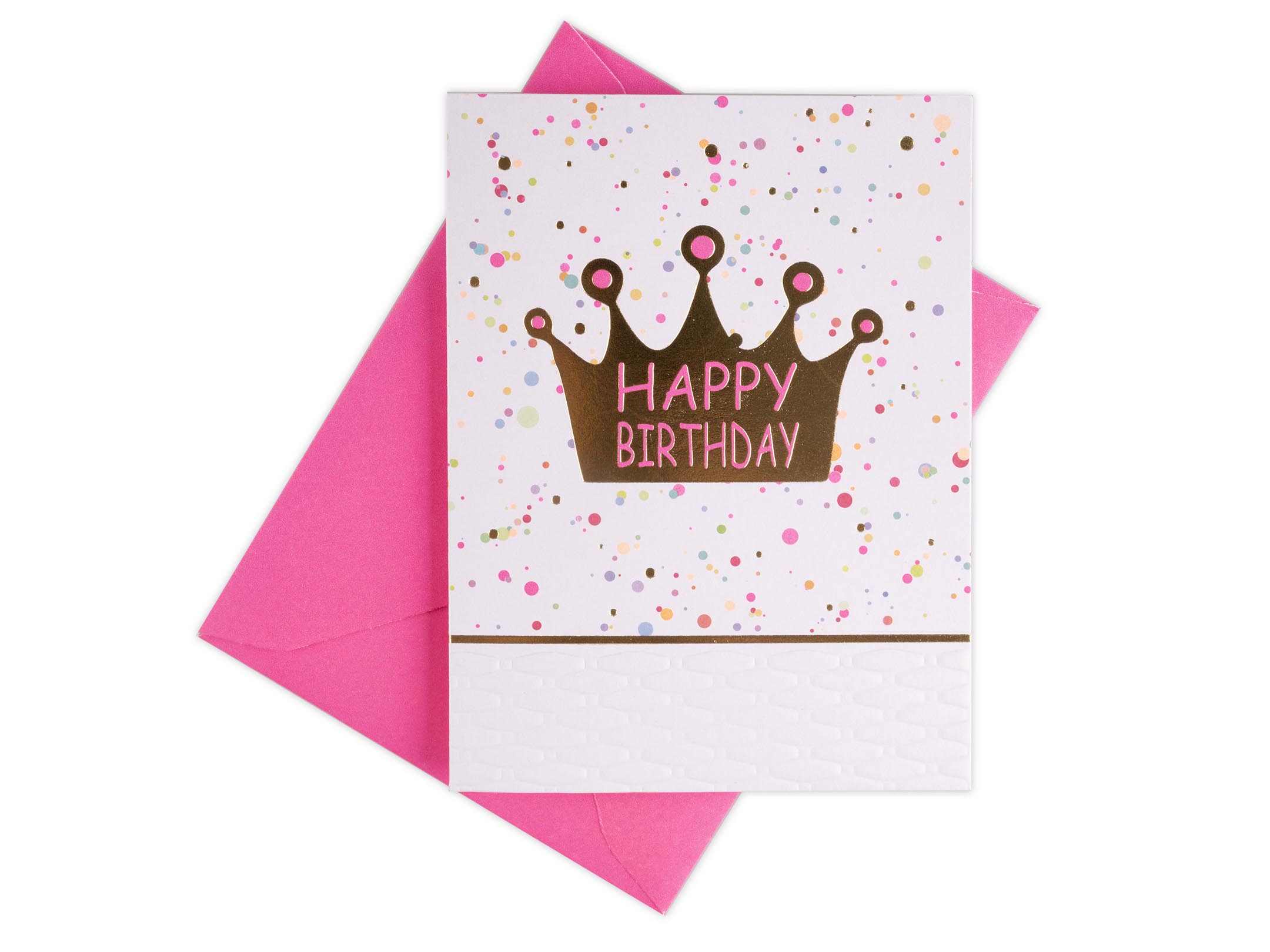 Biglietti auguri di compleanno Fluo Crown