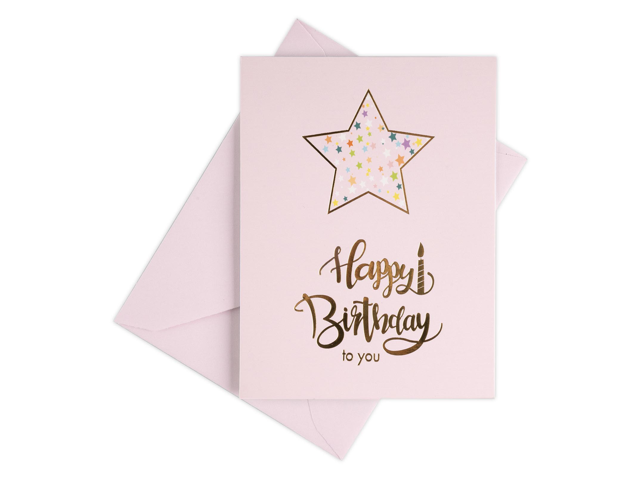 Biglietti auguri di compleanno Pink Star