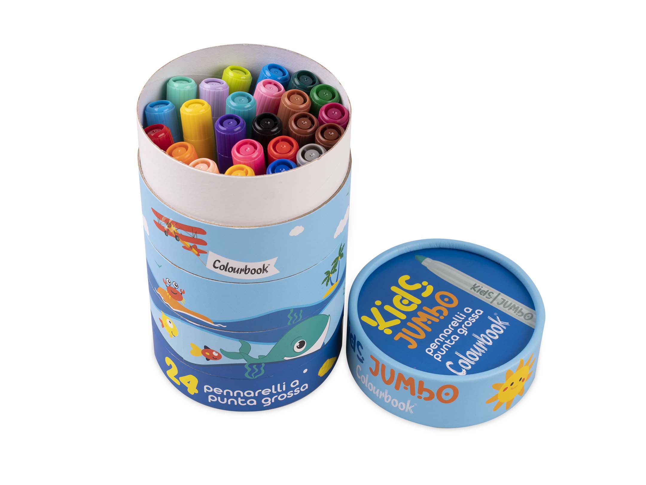 24 pennarelli punta grossa Kids Jumbo scatola aperta