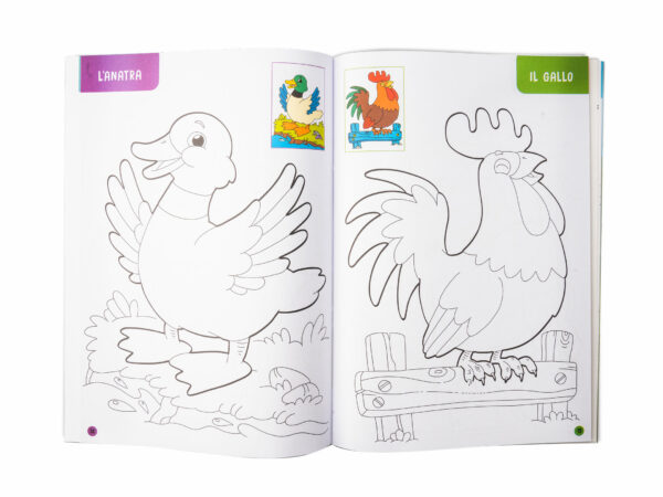 Libro da colorare per bambini - Animali della fattoria