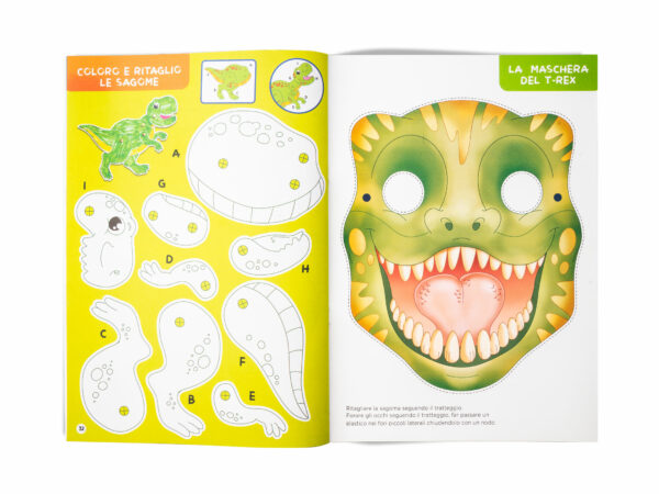 Libro da colorare per bambini - Dinosauri