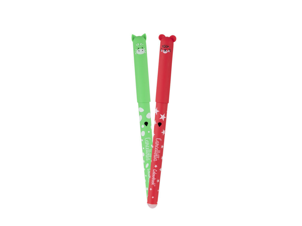 6 Penne Cancellabili Colorate Retrattili – Punta 0.5 Mm, Gomma Incorporata, Confezione 6 Colori – Per Ufficio E Scuola