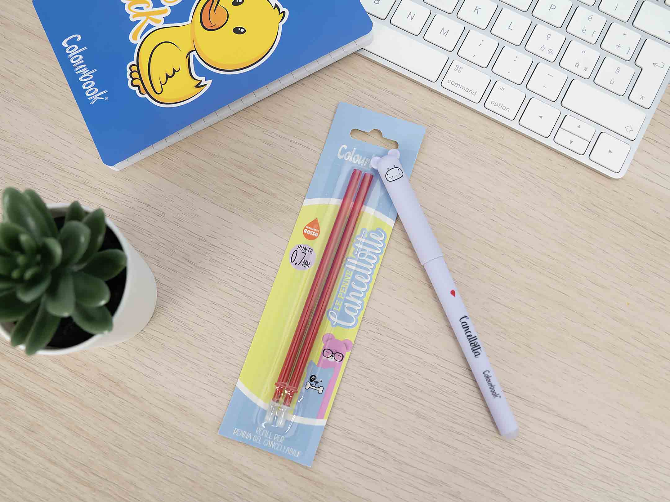 Penna Cancellotta Ippopotamo inchiostro rosso + Refill