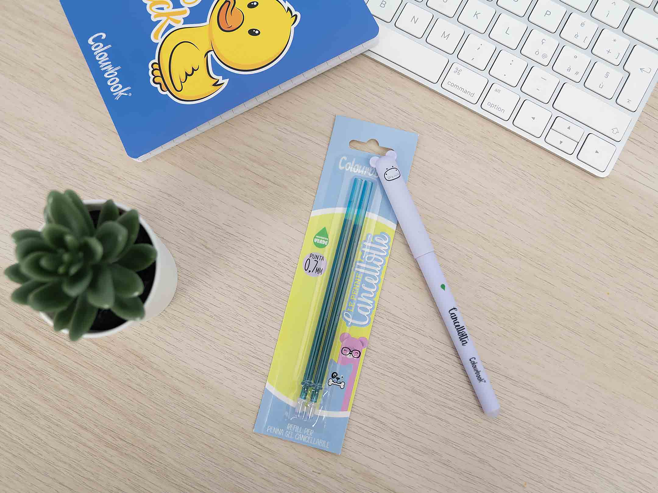 Penna Cancellotta Ippopotamo inchiostro verde + Refill