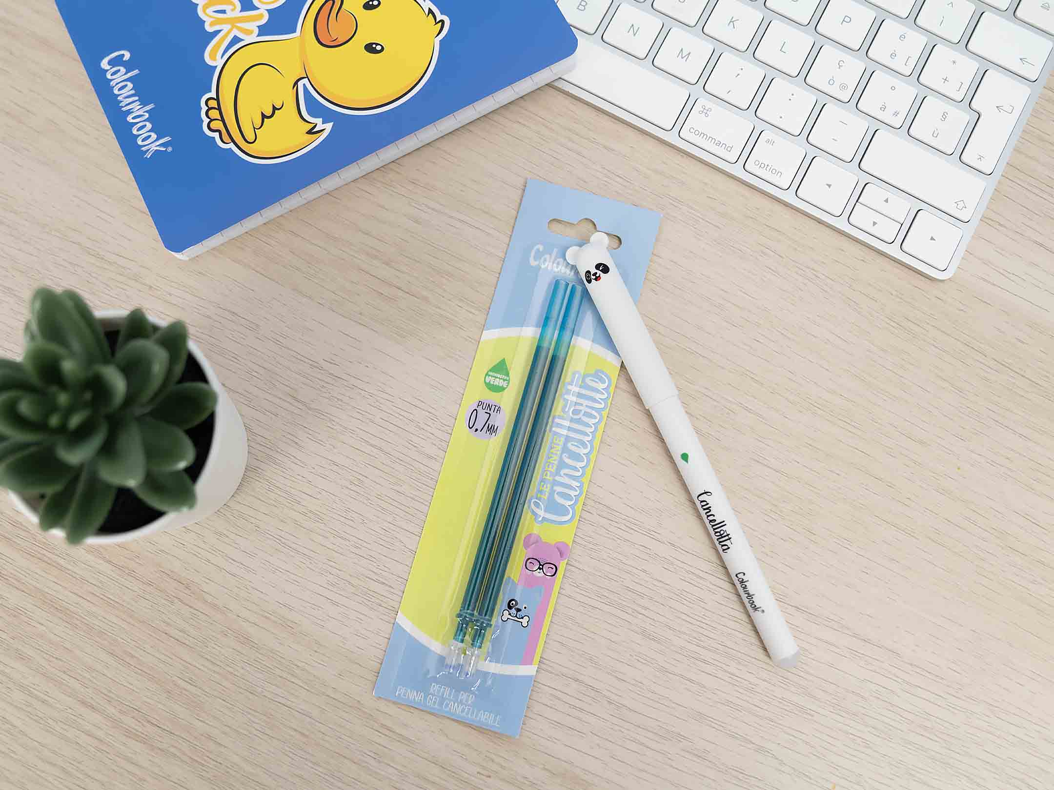 Penna Cancellotta Panda inchiostro verde + Refill