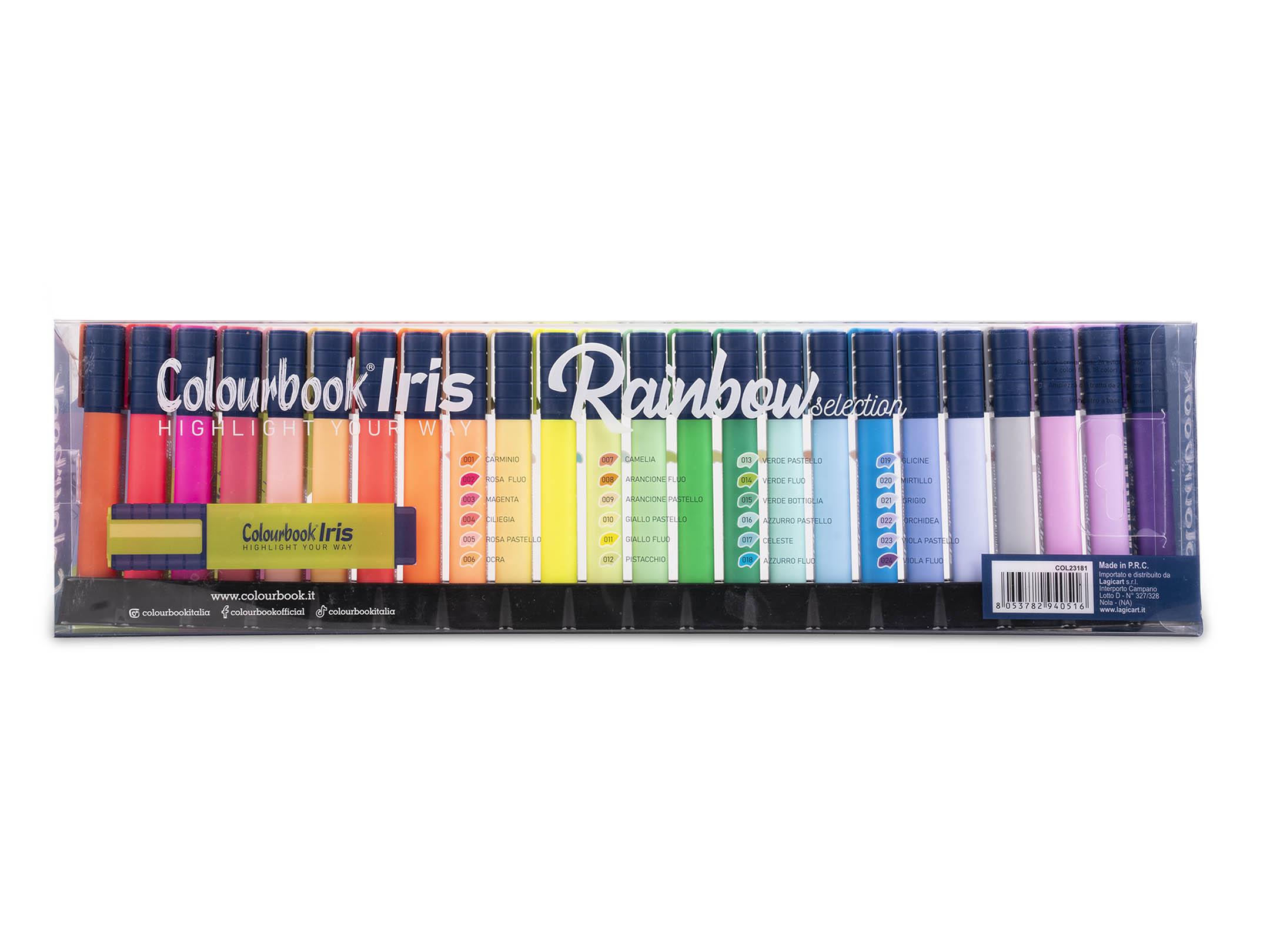 Retro set 24 evidenziatori Iris Rainbow Selection