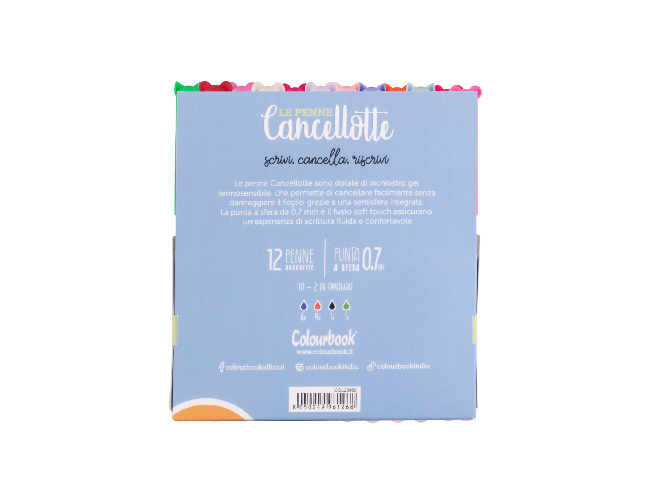 Retro set 10 penne Cancellotte +2 omaggio - 4 inchiostri