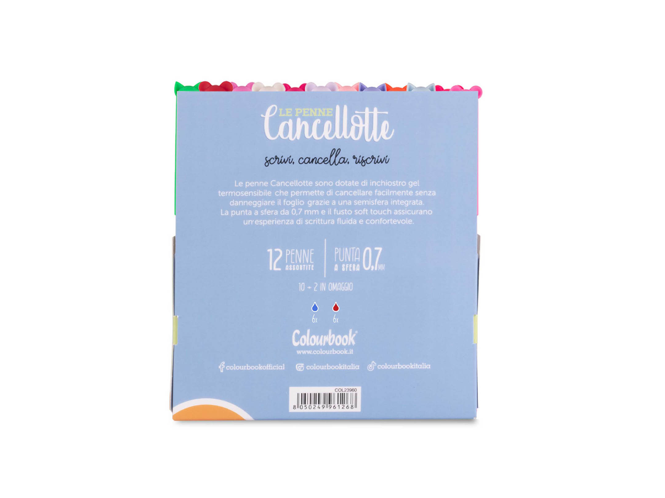 Retro set 10 penne Cancellotte +2 in omaggio inchiostro blu e rosso Retro set 10 penne Cancellotte +2 in omaggio inchiostro blu e rosso