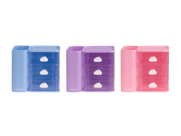 Cassettini portaoggetti Cubby 3 colori pastello