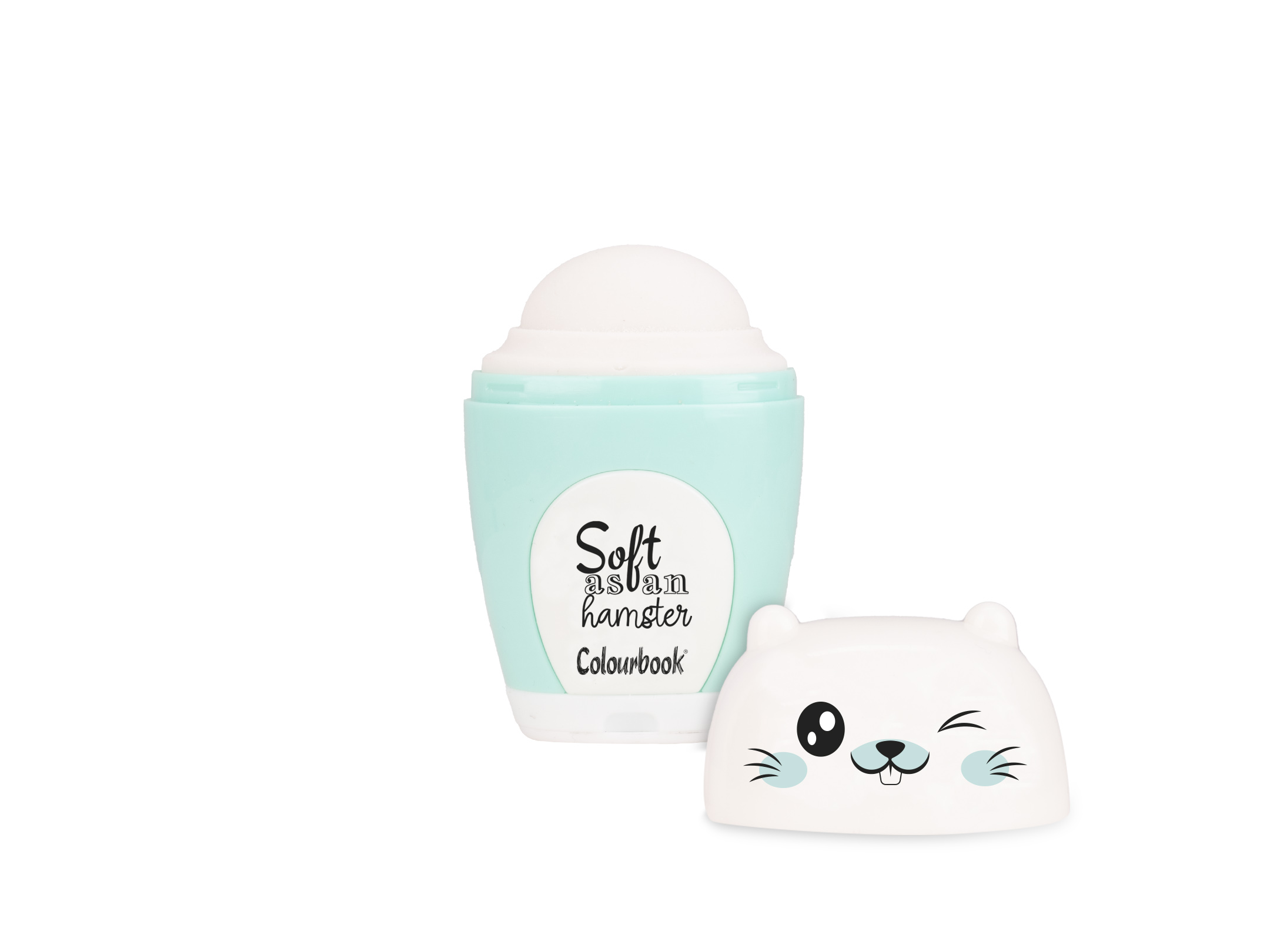 Dettaglio gomma temperamatite Loola criceto verde