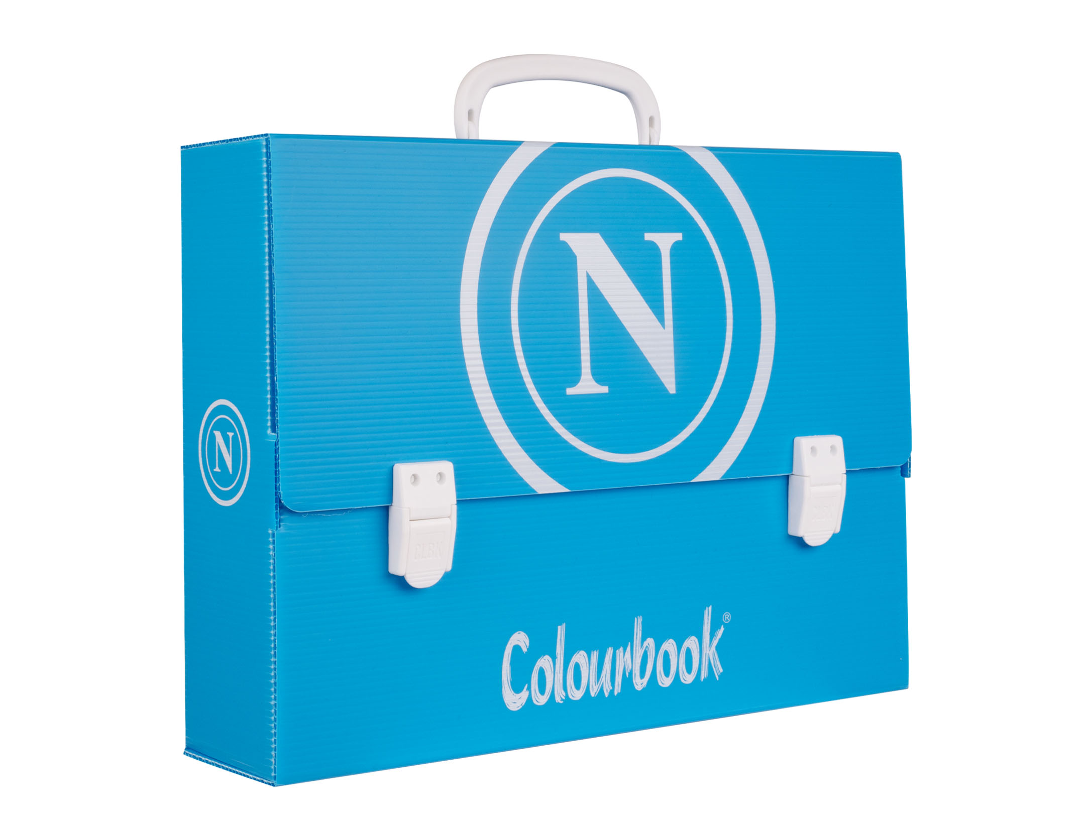 Dettaglio laterale valigetta Napoli dorso 8 SSCN Cyan