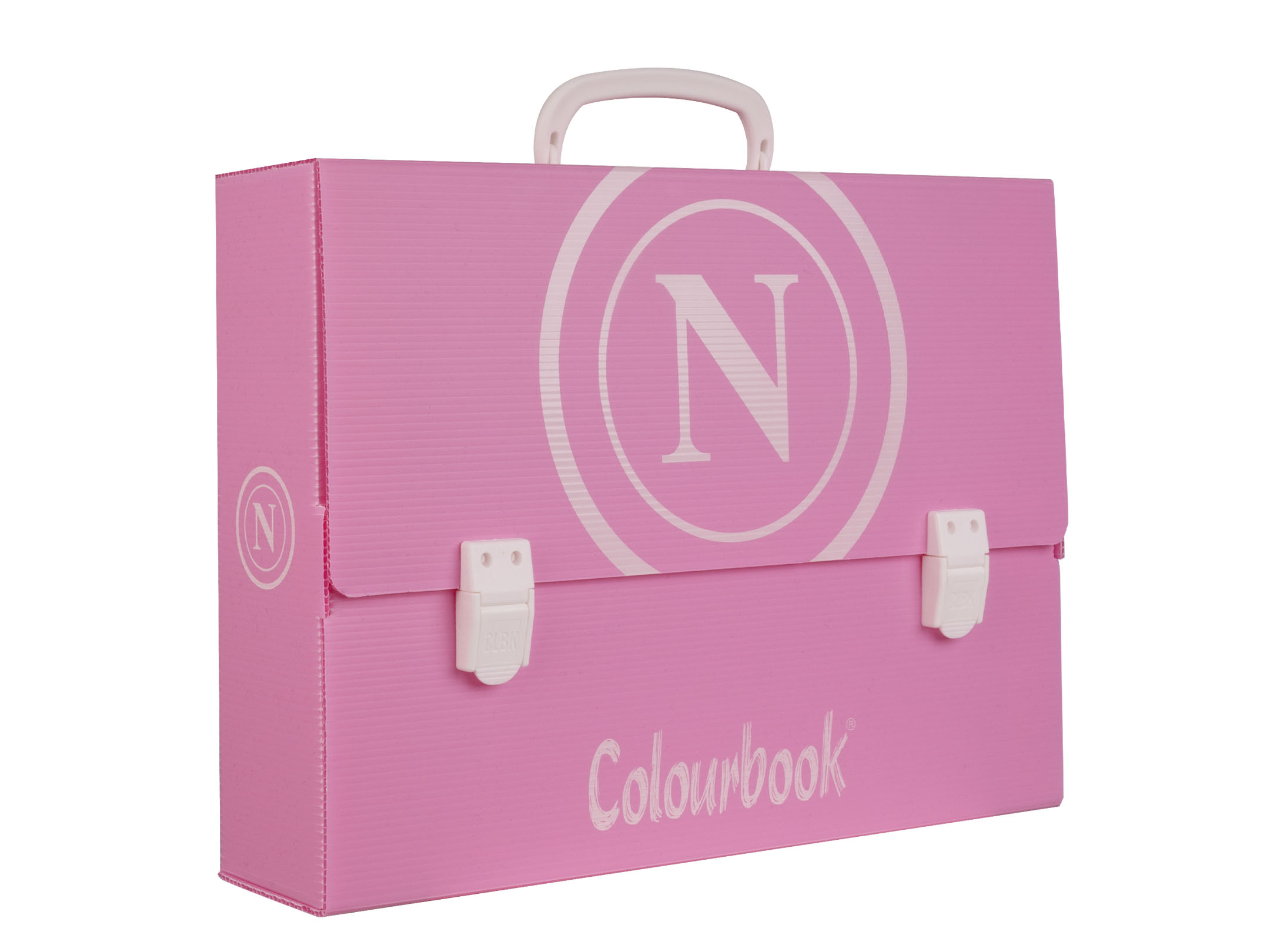 Dettaglio laterale valigetta Napoli dorso 8 SSCN Pink