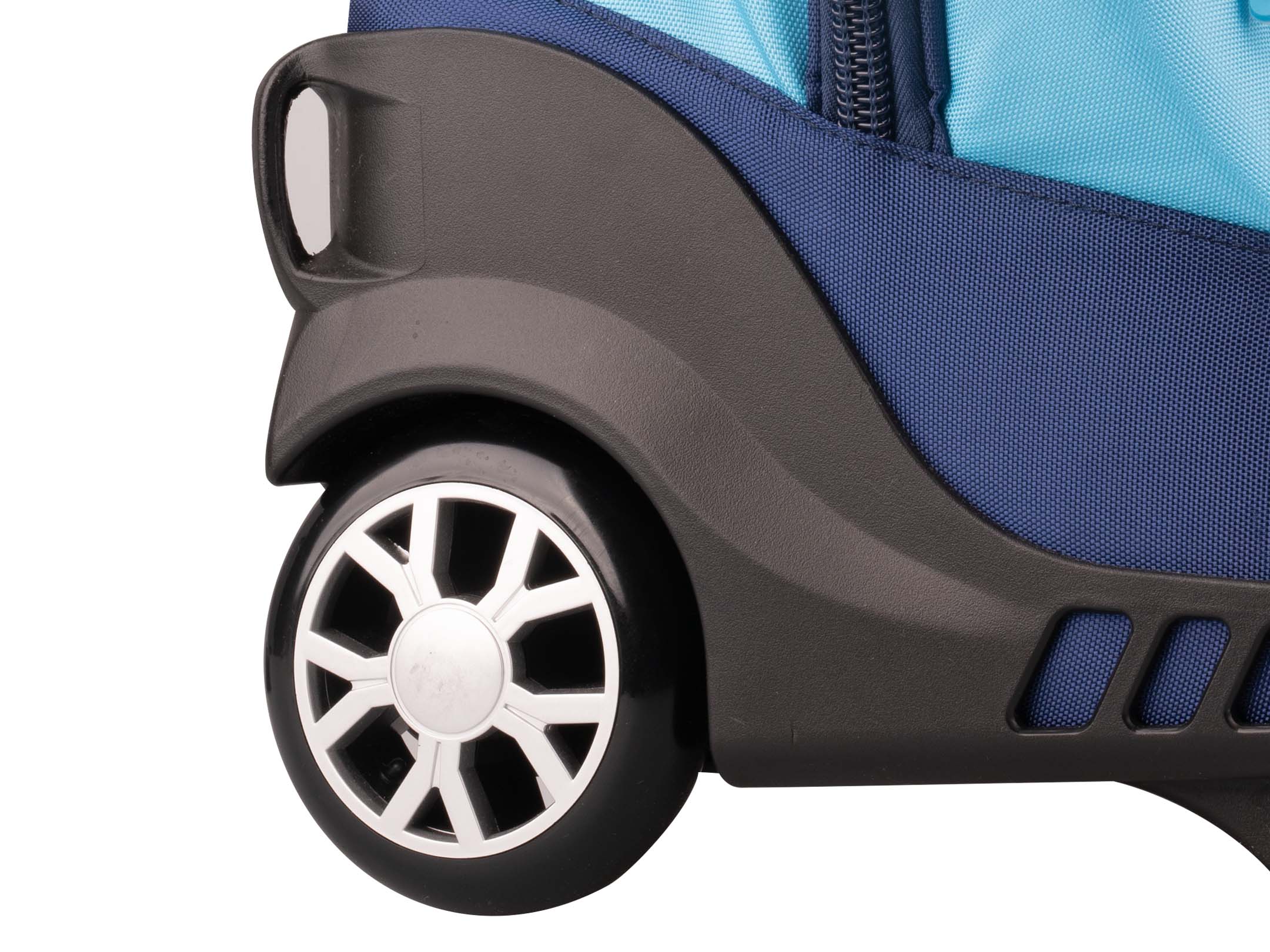 Dettaglio ruota zaino trolley SSC Napoli
