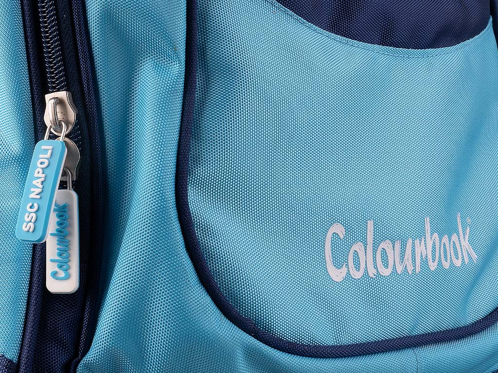 Dettaglio zip zaino trolley SSC Napoli