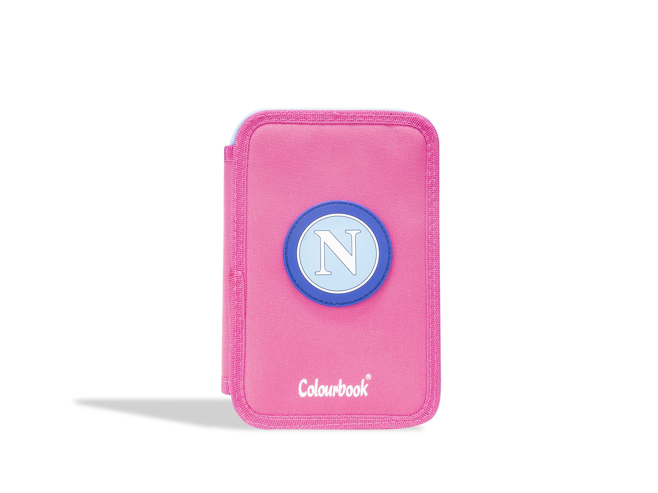 Fronte astuccio 3 zip rosa fluo SSC Napoli