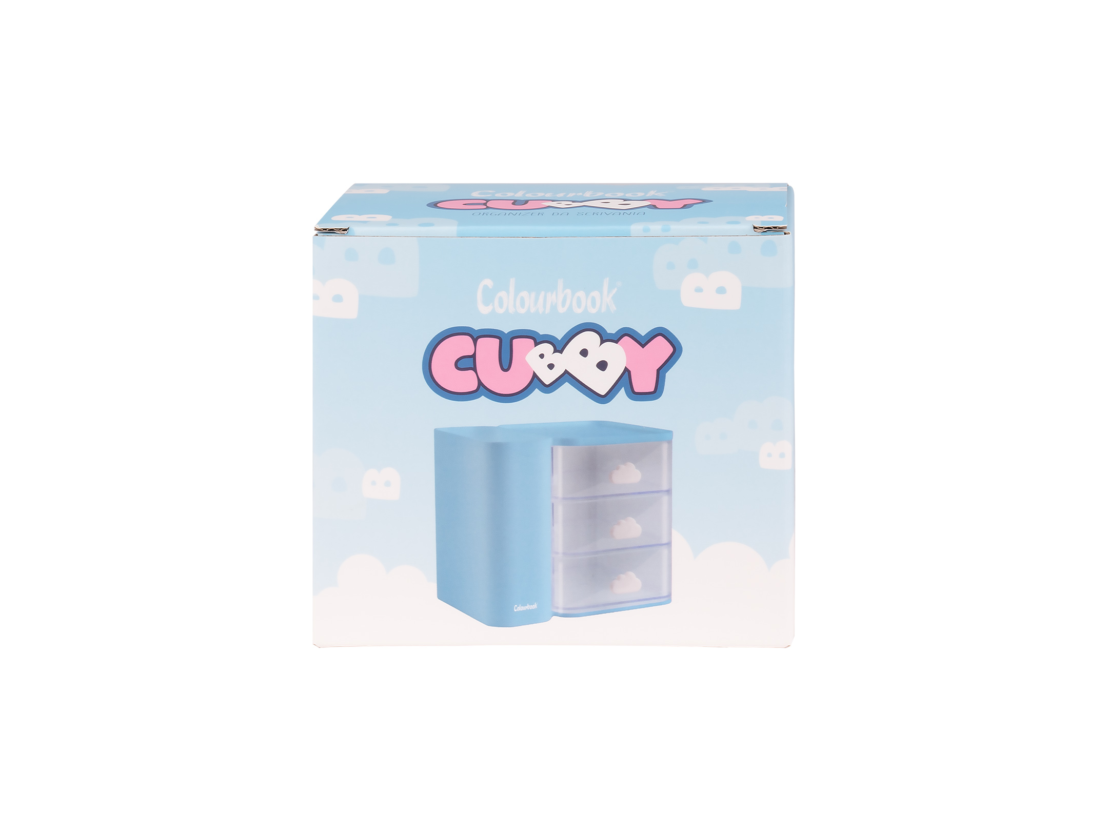 Scatola cassettino portaoggetti Cubby azzurro pastello