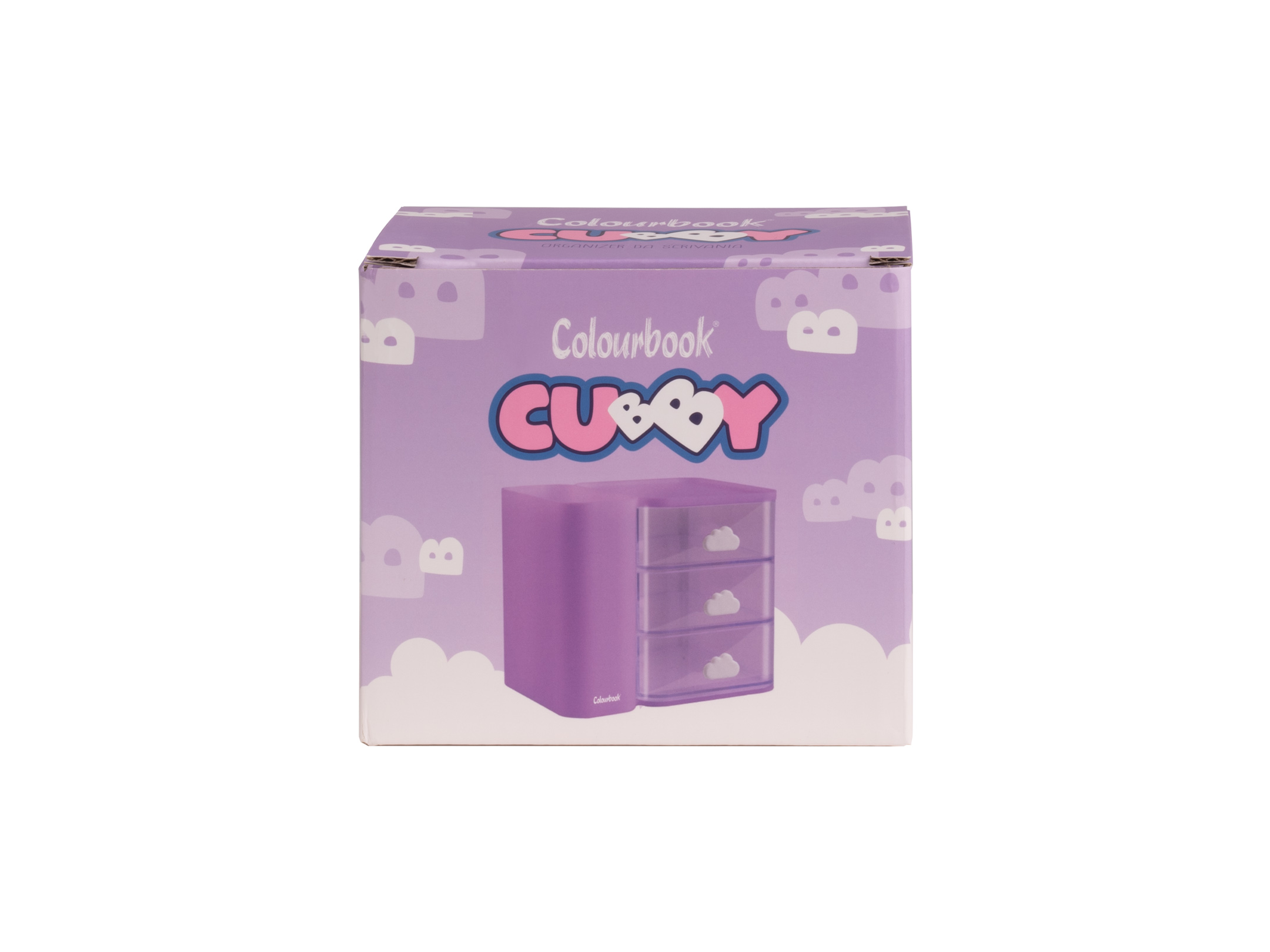 Scatola cassettino portaoggetti Cubby viola