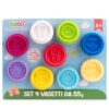 Set 9 vasetti plastilina Kiddò 55g