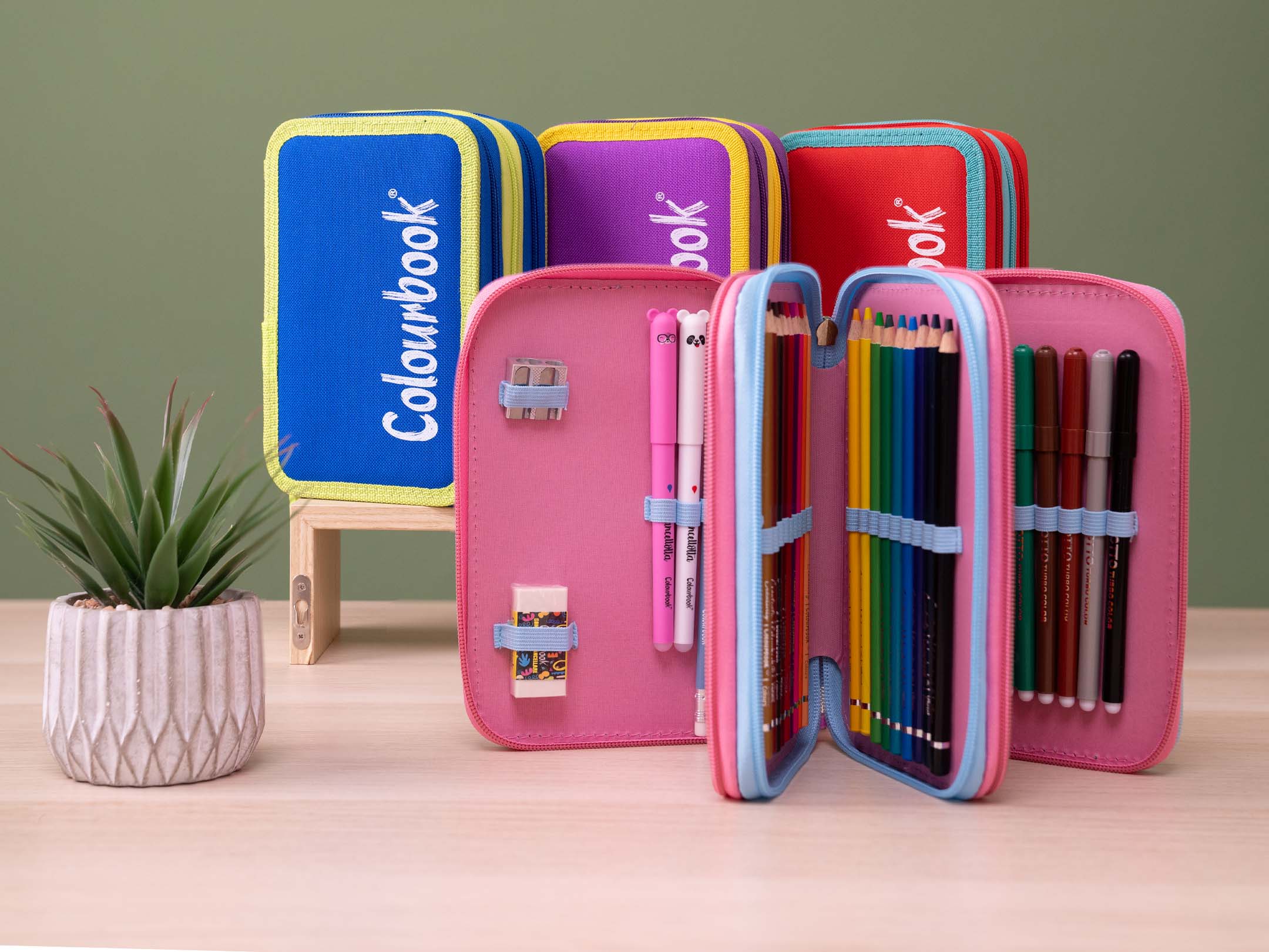 Ambientata astuccio 3 Zip Bicolor