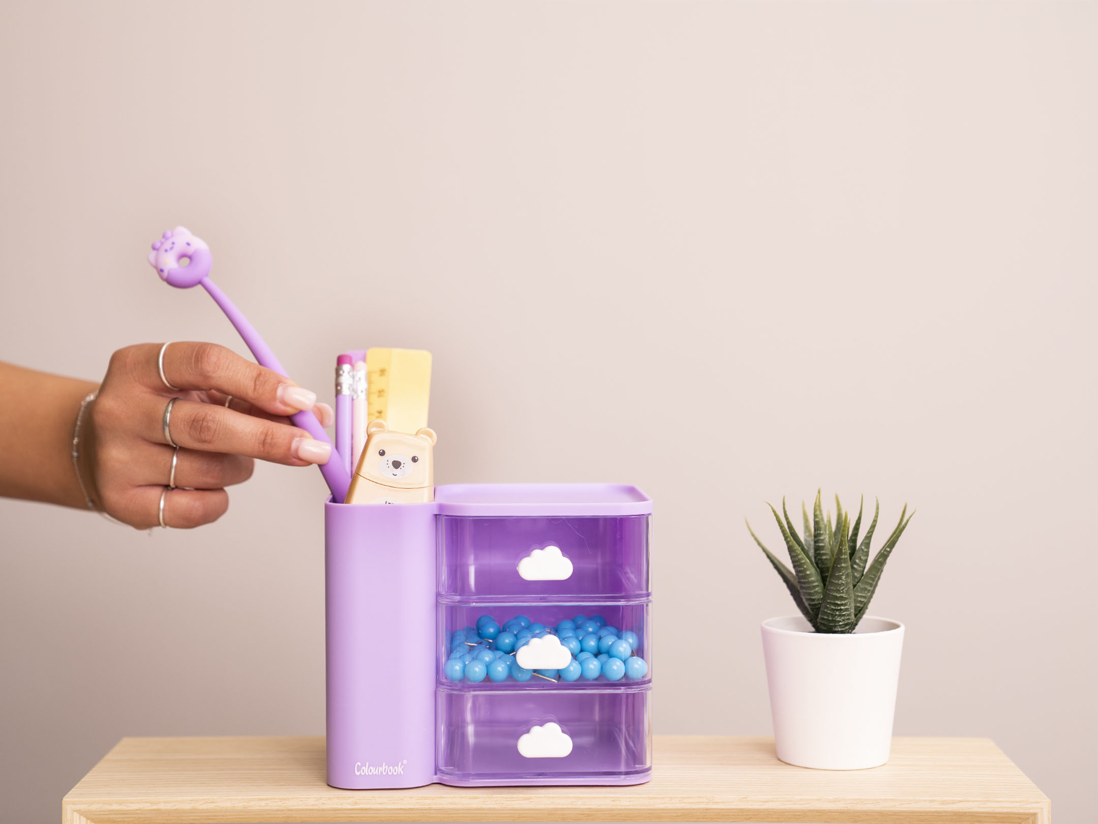 Ambientata cassettino portaoggetti Cubby lavanda