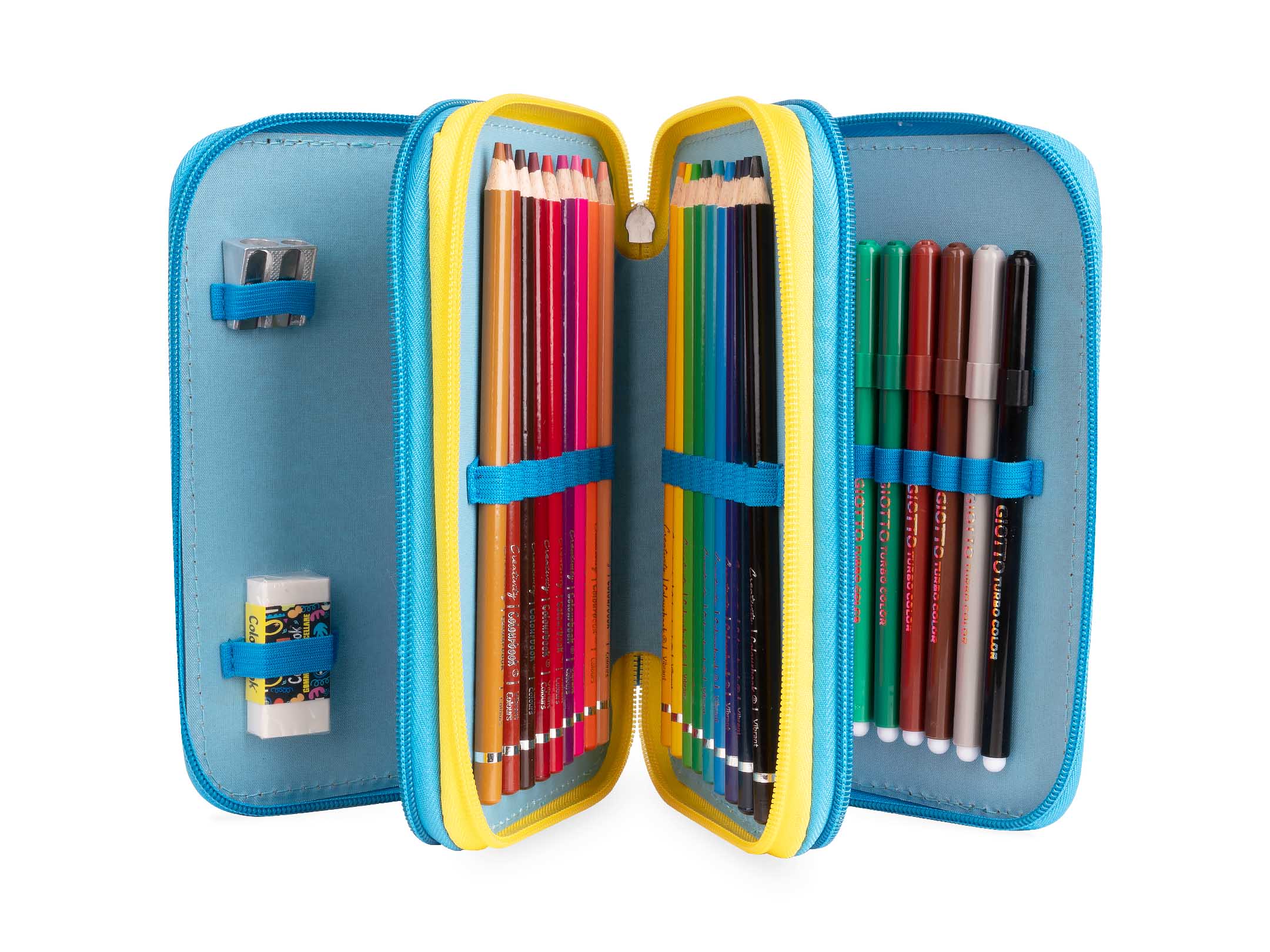 Astuccio 3 Zip Abstract aperto
