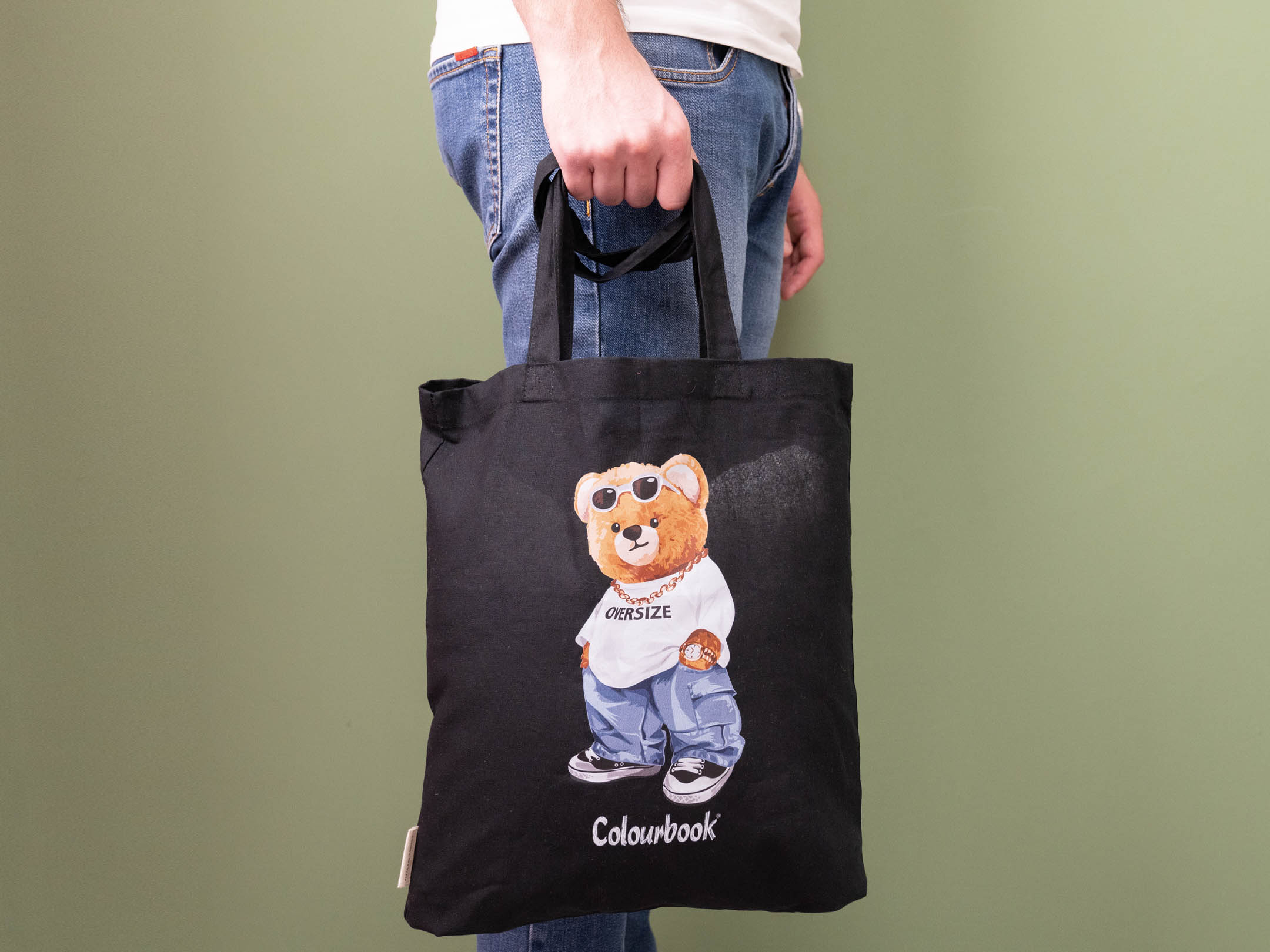 Indossato shopper in cotone Oversize