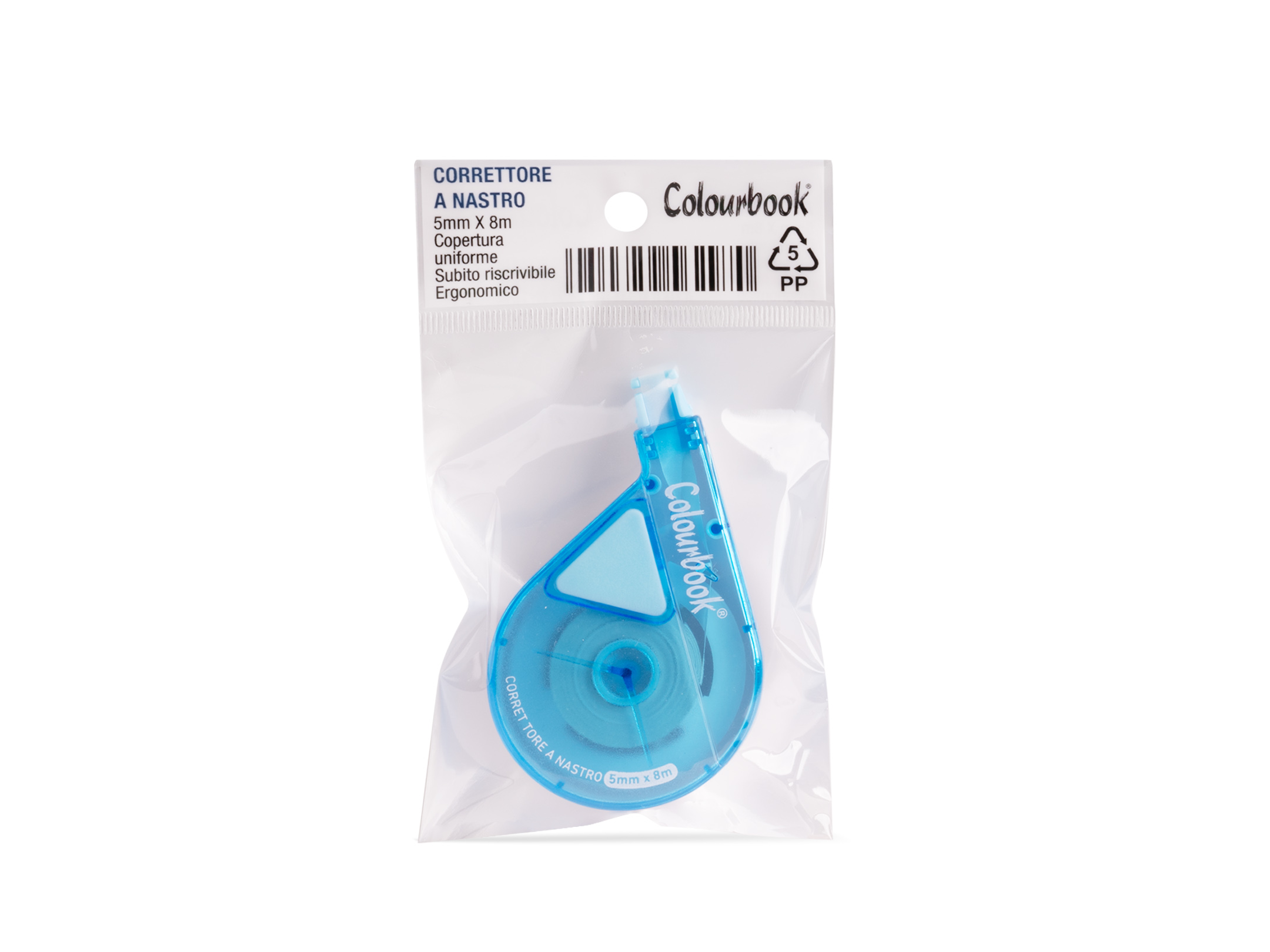 Packaging correttore a nastro 8 metri azzurro