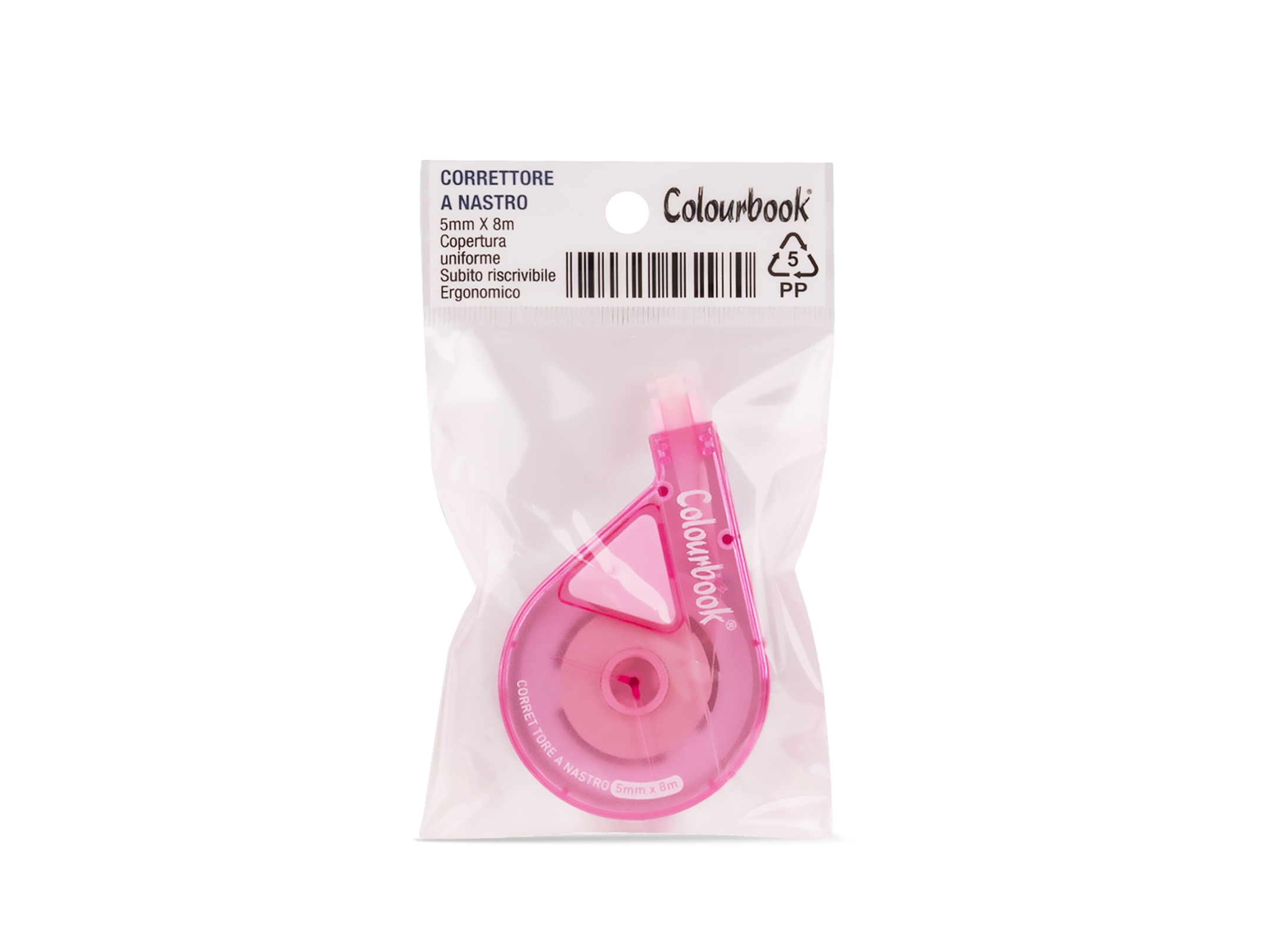 Packaging correttore a nastro 8 metri rosa