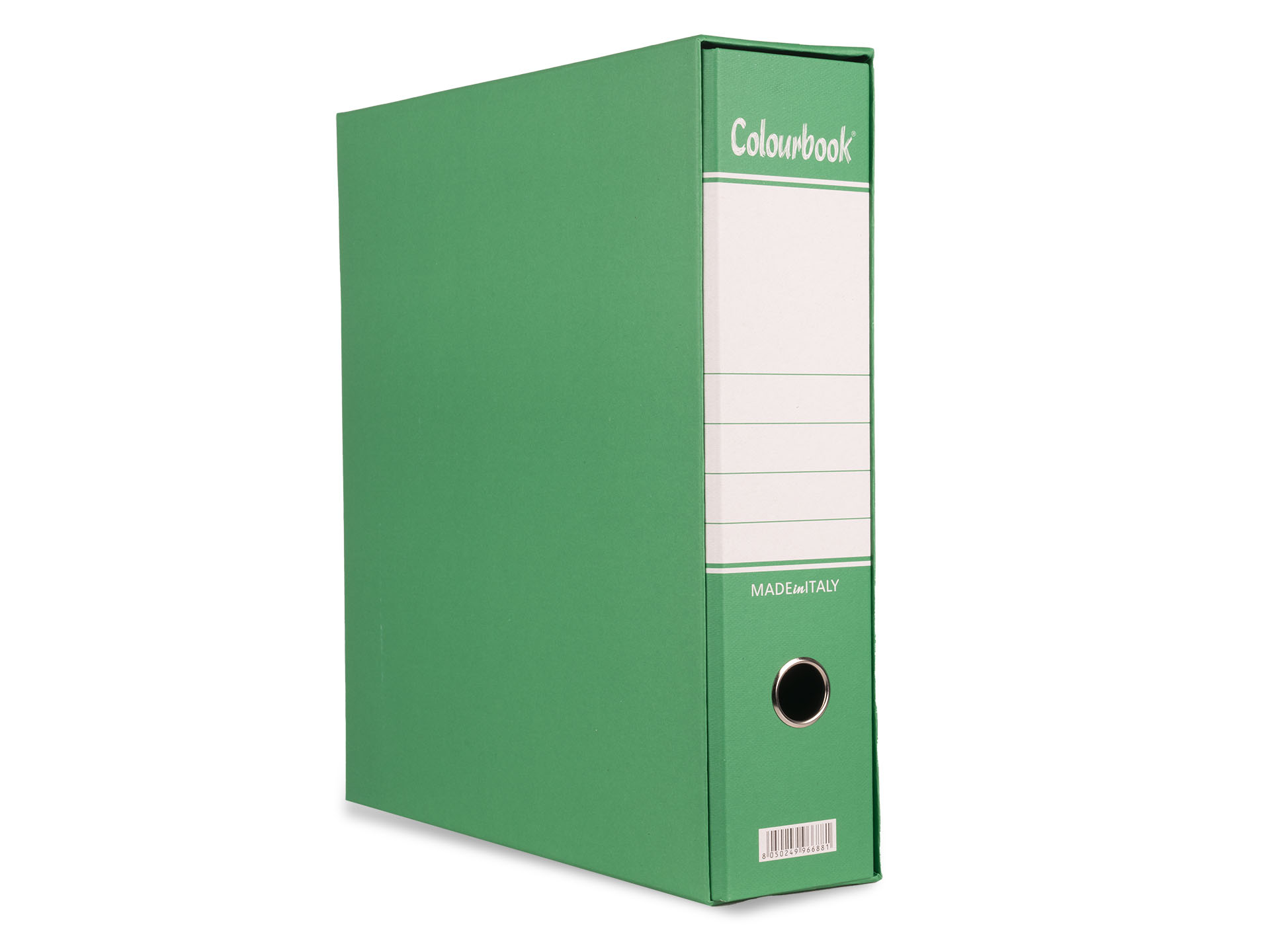 dettaglio dorso singolo registratore con custodia Colour verde dorso 8cm