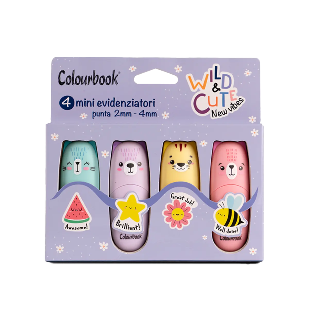 set-4-mini-evidenziatori-wild-cute-colourbook copia